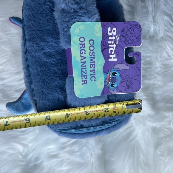 🆕 Disney Stitch Fluffy Blue Travel Cosmetic Bag Unisex Adults - Picture 12 of 12